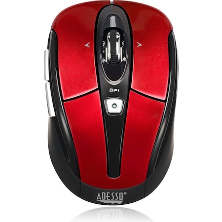 Adesso Publishing Adesso Red 2.4Ghz Wireless Optical Mini Mouse, w/ Programmable IMOUSES60R